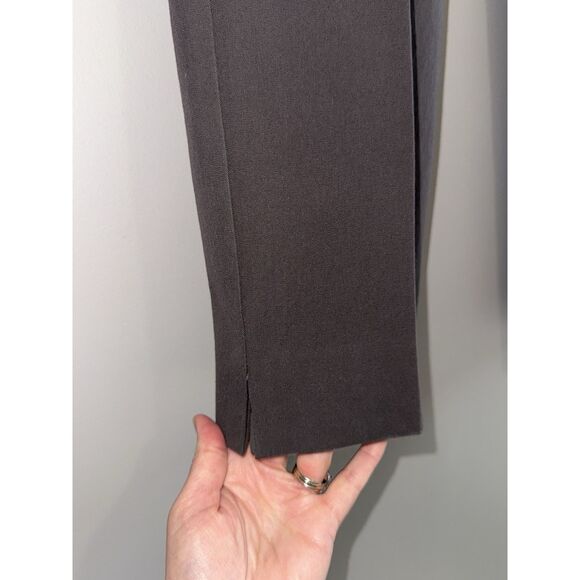 Lafayette 148 Bleecker Pants Brown Ankle Crop Dress Pants Zip Office Career 12 - Picture 4 of 13